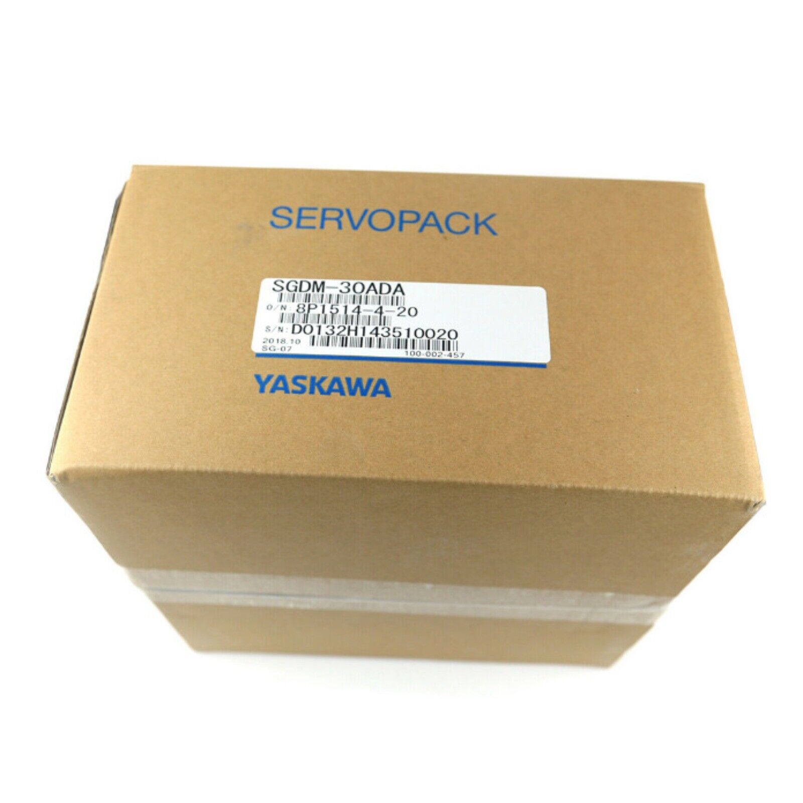 Yaskawa SGDM-30ADA Servo Drive in Brown Cardboard Box, Servopack Packaging