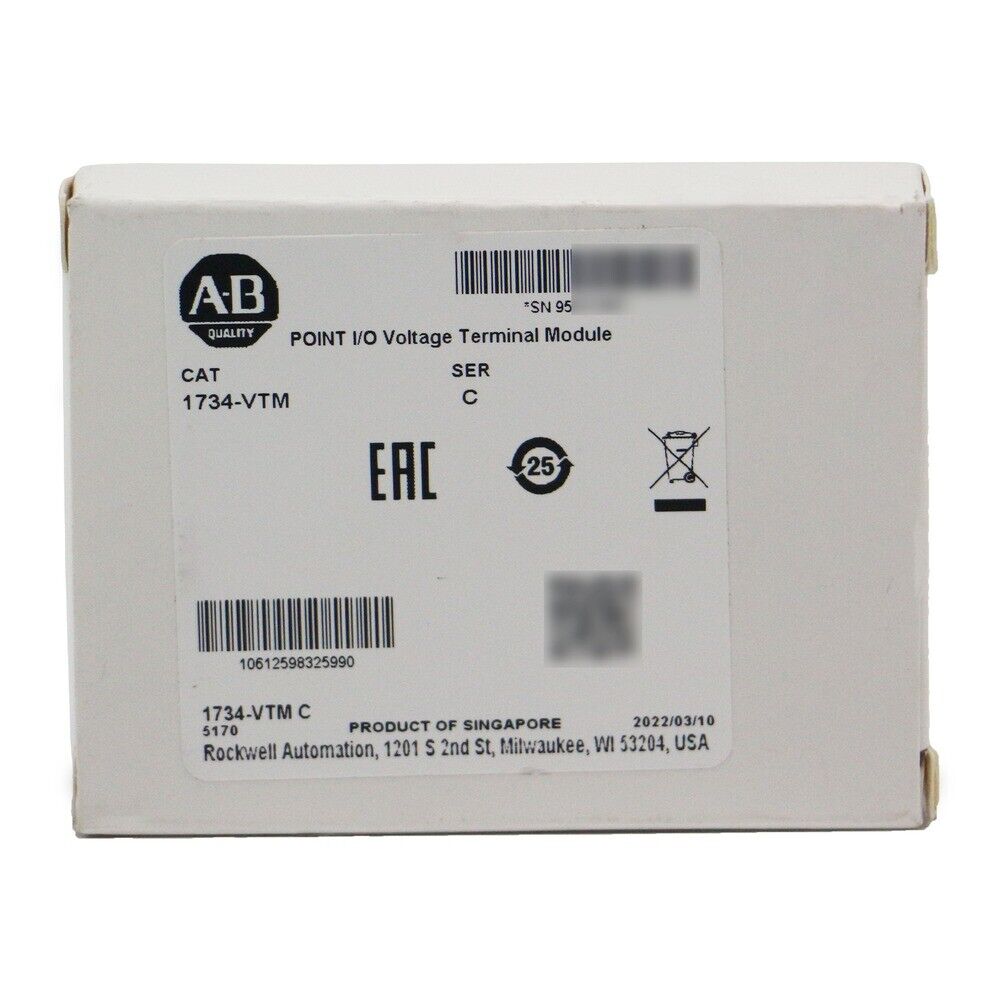 Allen-Bradley 1734-VTM Point I/O Voltage Terminal Module, Ser C, Singapore