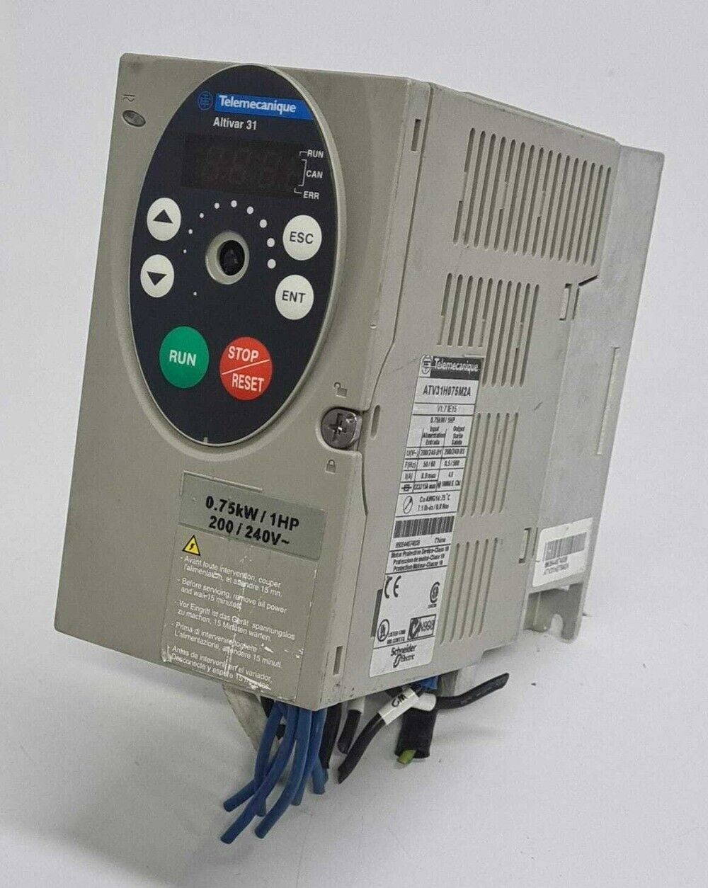 Schneider Electric Altivar 31 ATV31H075M2A drive, 0.75kW, industrial automation component