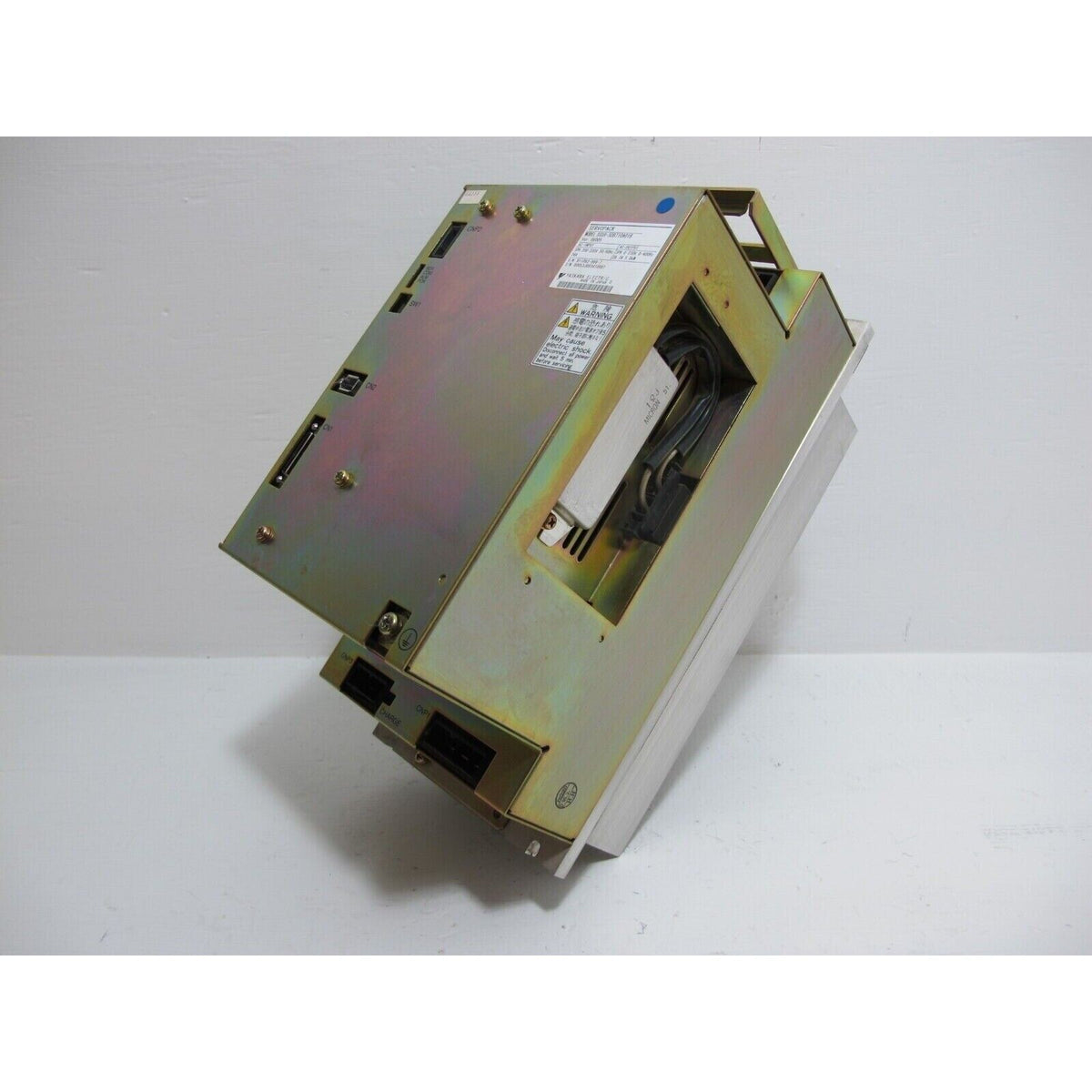 Yaskawa SGDR-SDB710A01B Servopack servo drive. Metallic enclosure, multiple ports, warning labels, industrial automation.