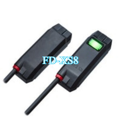 Keyence FD-XS8 Sensor head, black and red detail, maximum flow rate 8 L/min, industrial automation part.