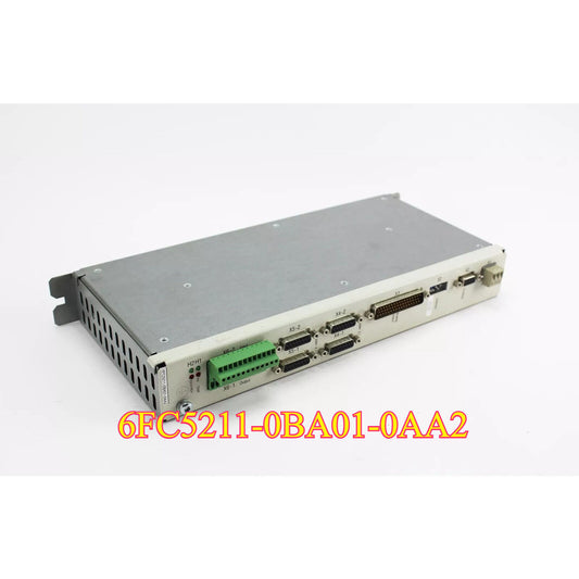 Siemens SINUMERIK I/O analog drive 6FC5211-0BA01-0AA2, industrial automation part, with connectors and ports.