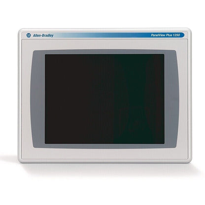 Allen-Bradley PanelView Plus 1250 HMI, white frame, black screen