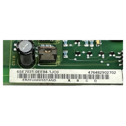 Siemens 6SE7031-0EE84-1JC0 Inverter Module circuit board, industrial automation component with barcode and text.