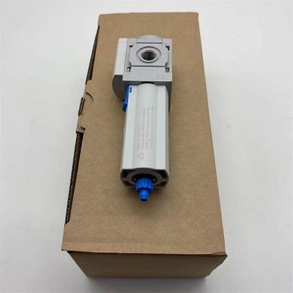 Festo MS4-LF-1/4-CRM compressed air filter in cardboard box, industrial automation part