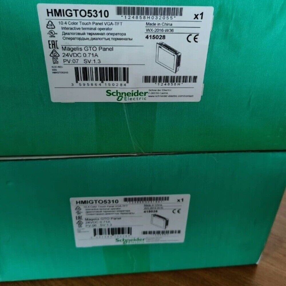 Schneider Electric HMIGTO5310 Touch Screen Panel, 10.4 inch VGA TFT display, industrial automation interface.