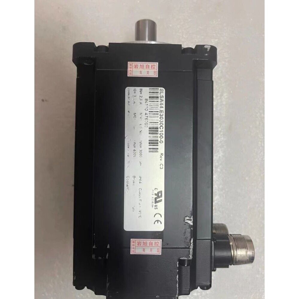 B&R 8LSA44.E3030C100-0 servo motor, black, featuring model details and specifications.
