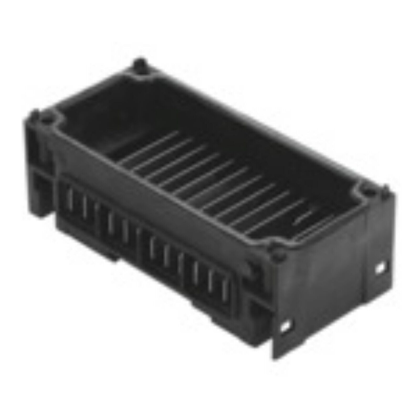 Festo CPX-GE-EV 195742 interlinking block, black plastic housing, industrial automation component.