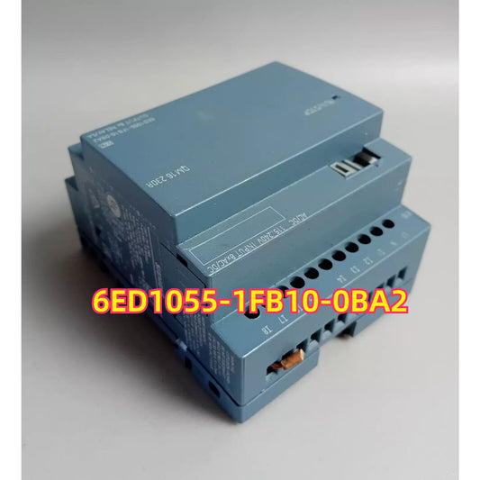 Siemens LOGO! DM16 230R expansion module 6ED1055-1FB10-0BA2, grey, for industrial automation.