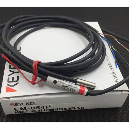 Keyence EM-054P Proximity Switch Sensor, black cable, industrial automation part