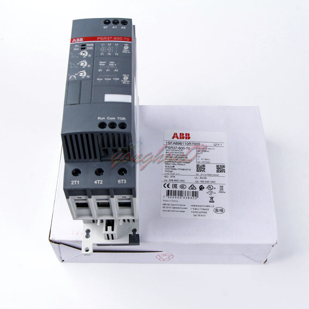 ABB PSR37-600-70 Soft Starter, 37A 18.5kw, Industrial Automation Component
