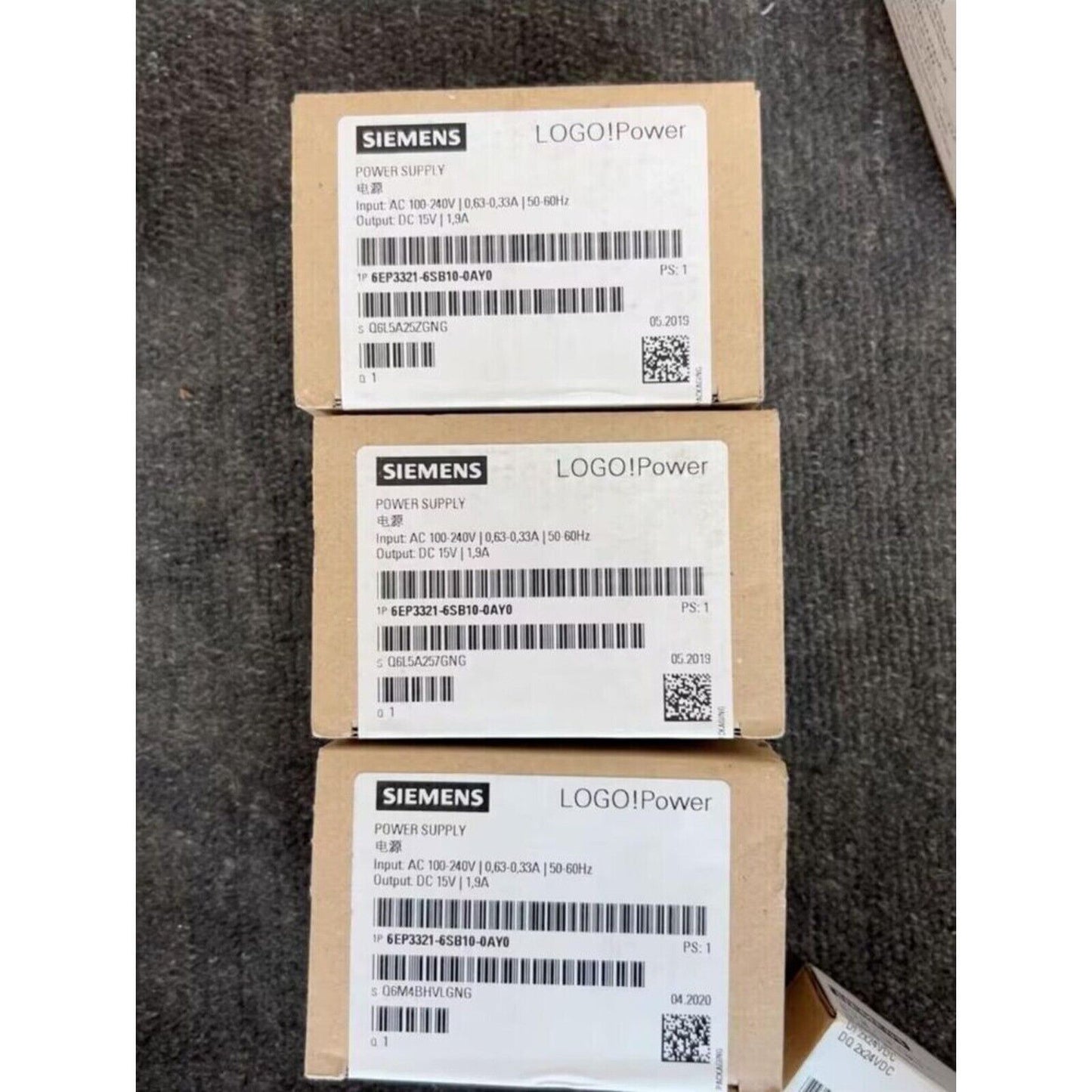 Siemens LOGO!Power power supply units, model 6EP3321-6SB10-0AY0, industrial automation component.