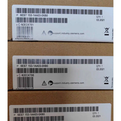 Siemens SIMATIC ET 200M 6ES7 153-1AA03-0XB0 interface module packaging, Profibus DP slave for distributed I/O systems, qty: 1