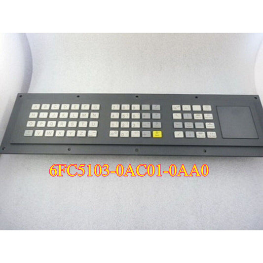 Siemens 6FC5103-0AC01-0AA0 CNC Full Keyboard, gray panel with white and yellow keys