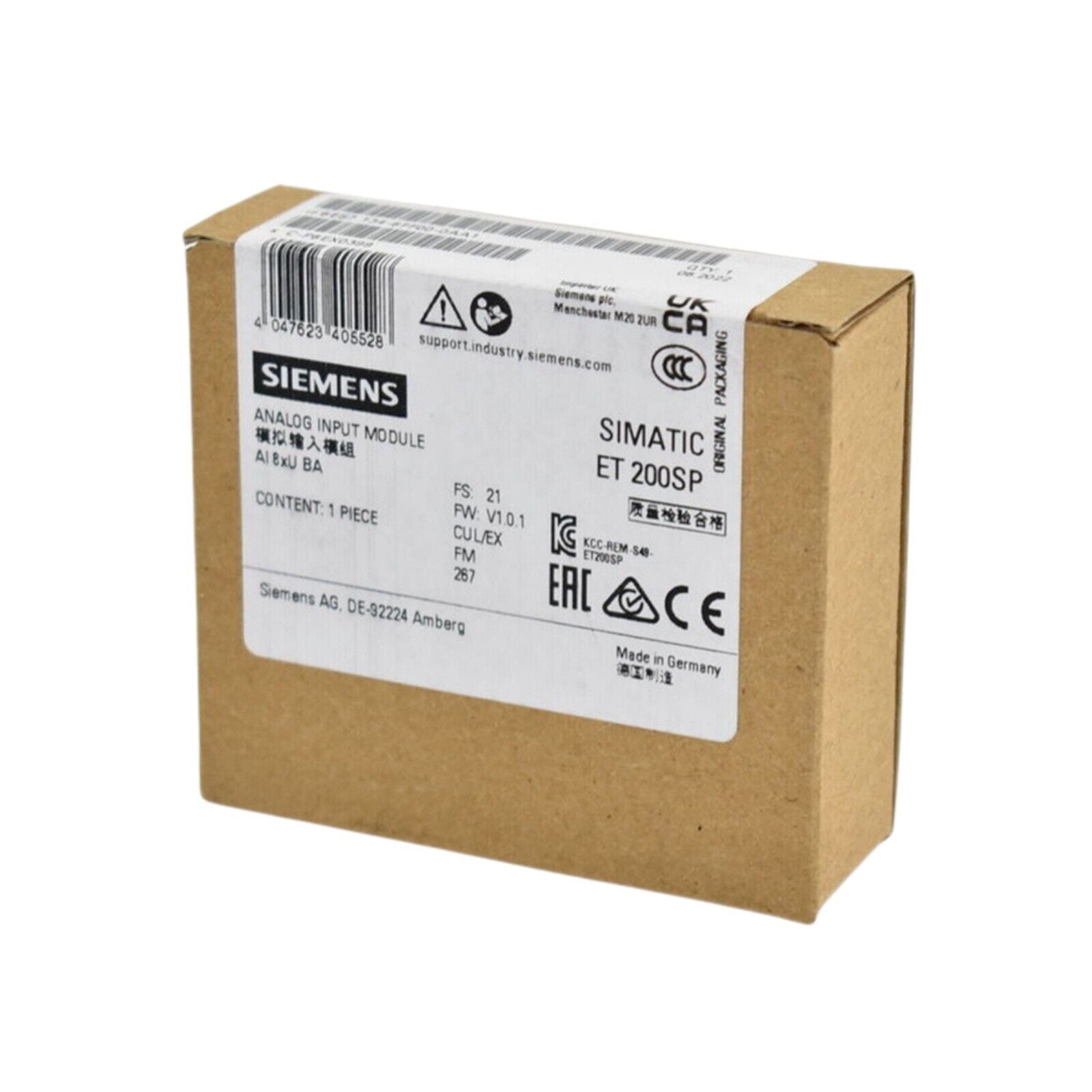 Siemens SIMATIC ET 200SP Analog Input Module, Industrial Automation Part, box packaging, Made in Germany