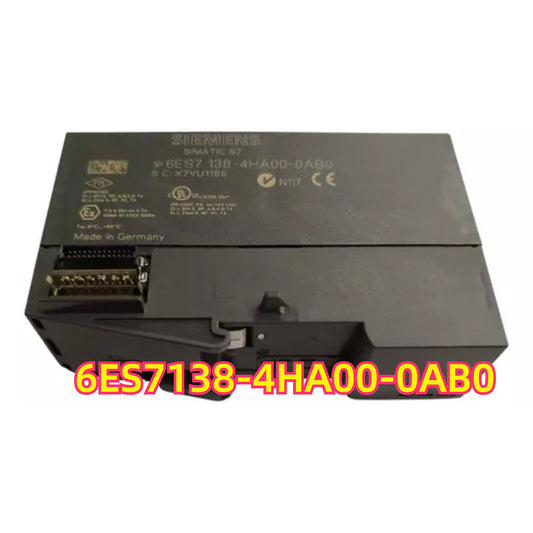 Siemens ET 200S 6ES7138-4HA00-0AB0 DP Master Interface module, gray, with model number, DIN-rail mount.