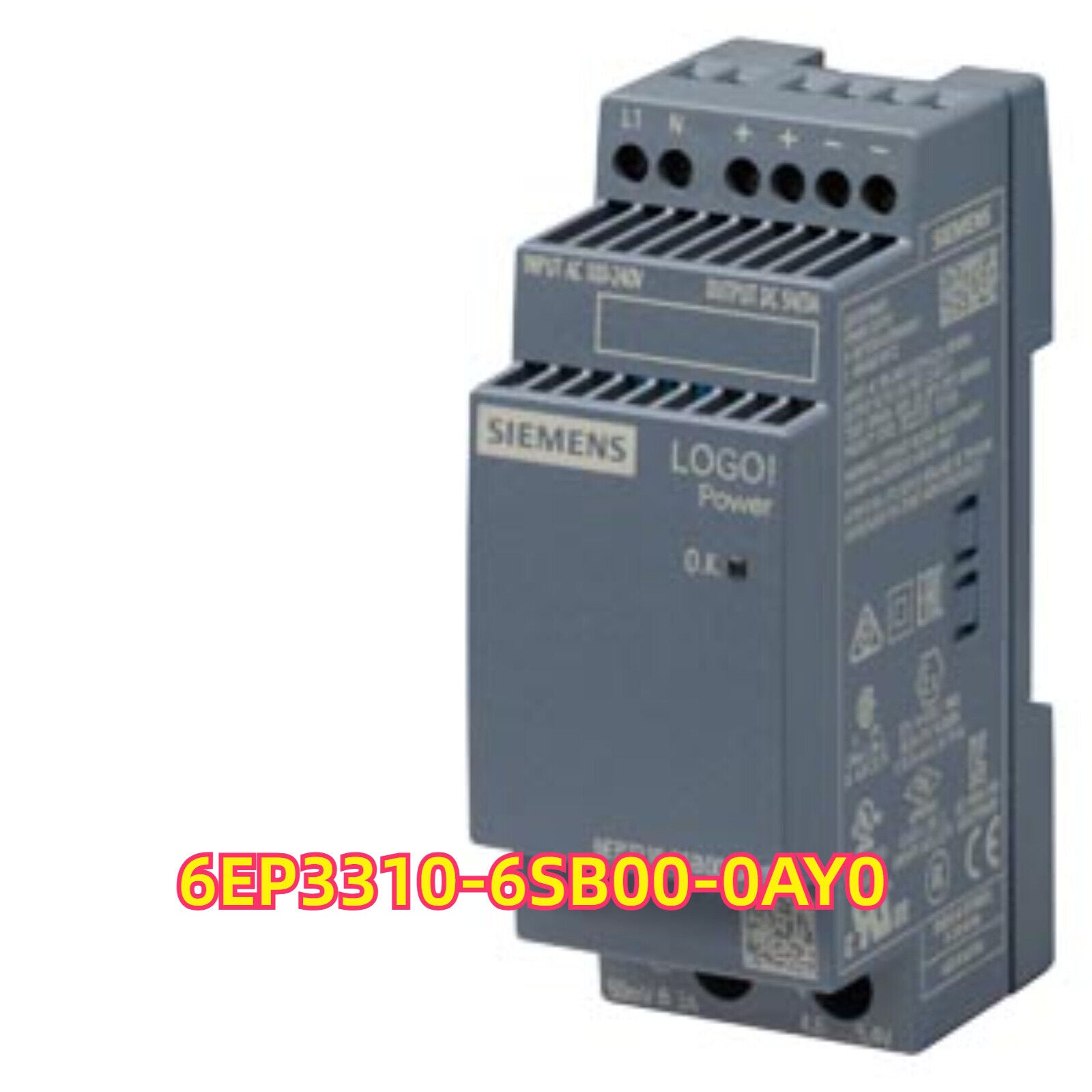 Siemens LOGO! Power Supply 6EP3310-6SB00-0AY0, Grey Industrial Automation Component