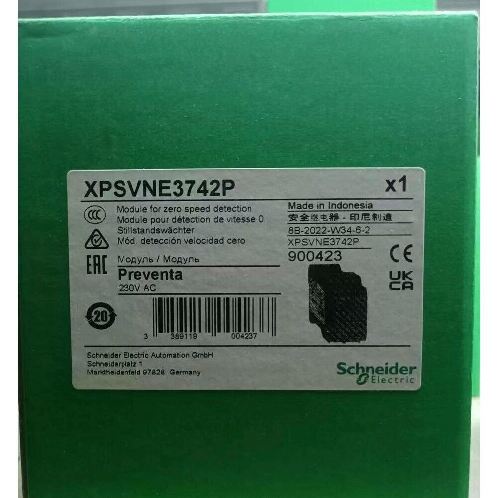 Schneider Electric XPSVNE3742P Safety Relay module for zero speed detection, 230V AC