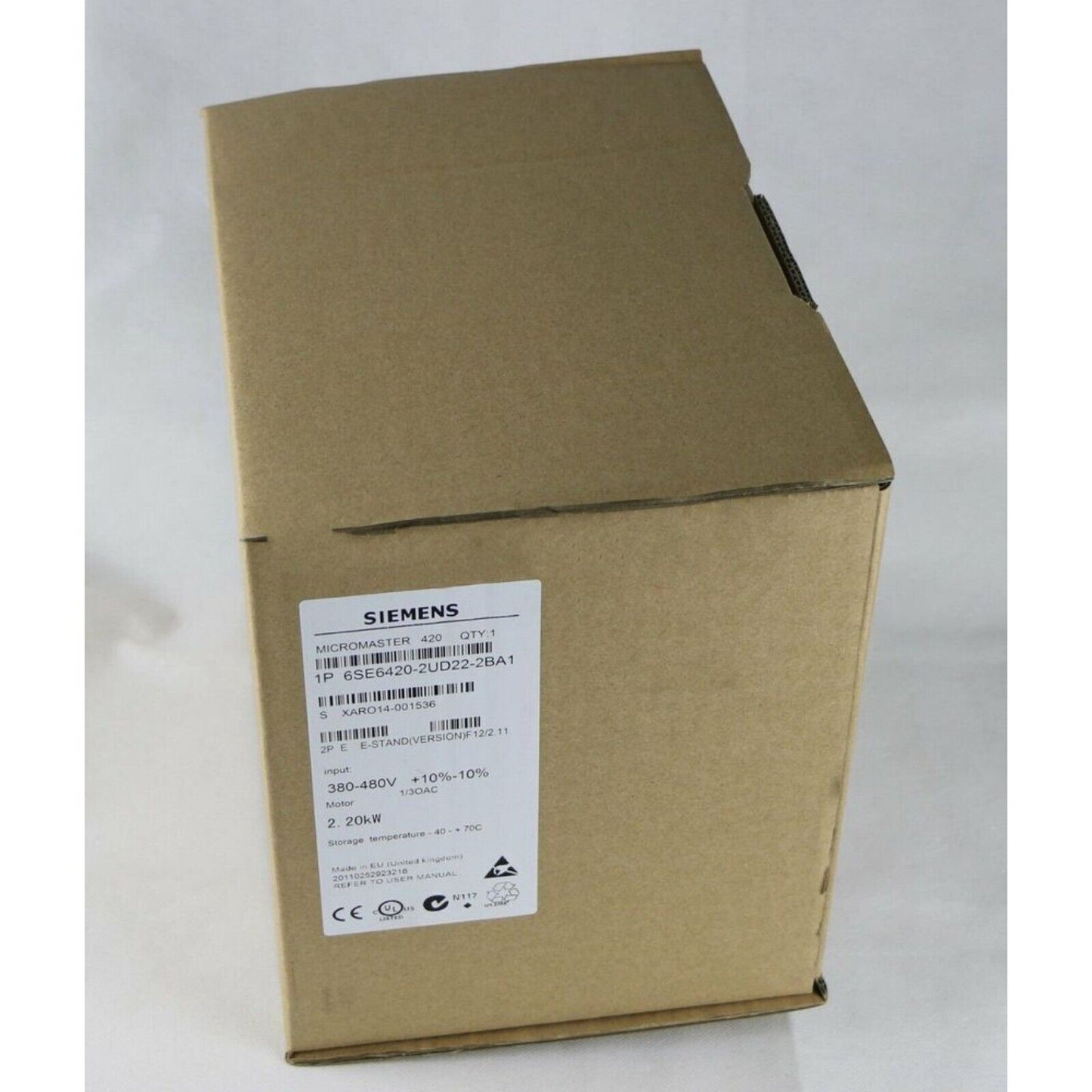 Variable Frequency Drive | Siemens | 6SE6420-2UD22-2BA1 380V 2.2KW 6SE6 420-2UD22-2BA1
