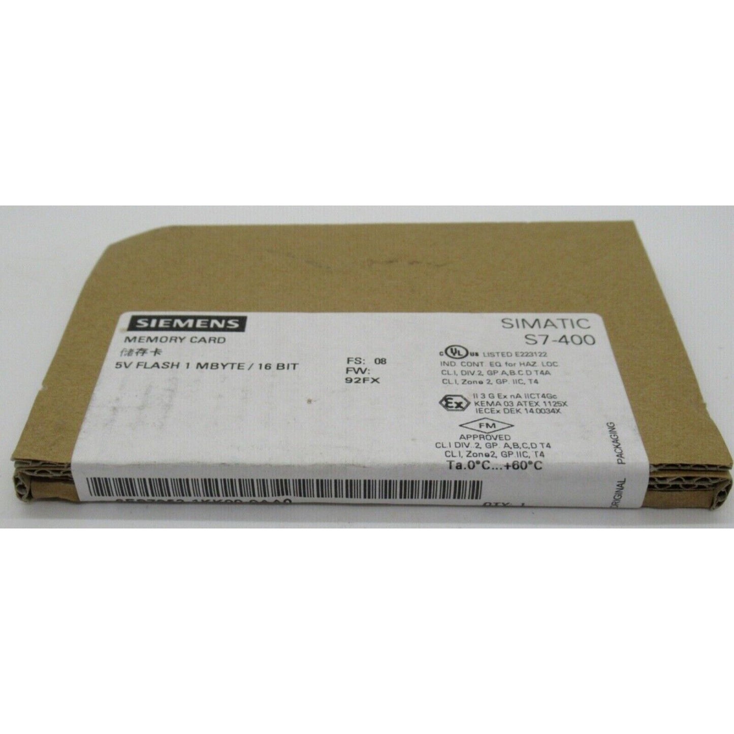 Siemens SIMATIC S7-400 Memory Card, 1MB, industrial automation part