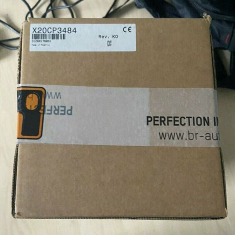 B&R X20CP3484 PLC Module in box with 'PERFECTION II' logo and product information
