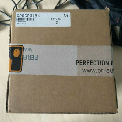 B&R X20CP3484 PLC Module in box with 'PERFECTION II' logo and product information