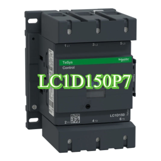 Schneider LC1D150P7 Contactor, dark gray and green, TeSys Control.