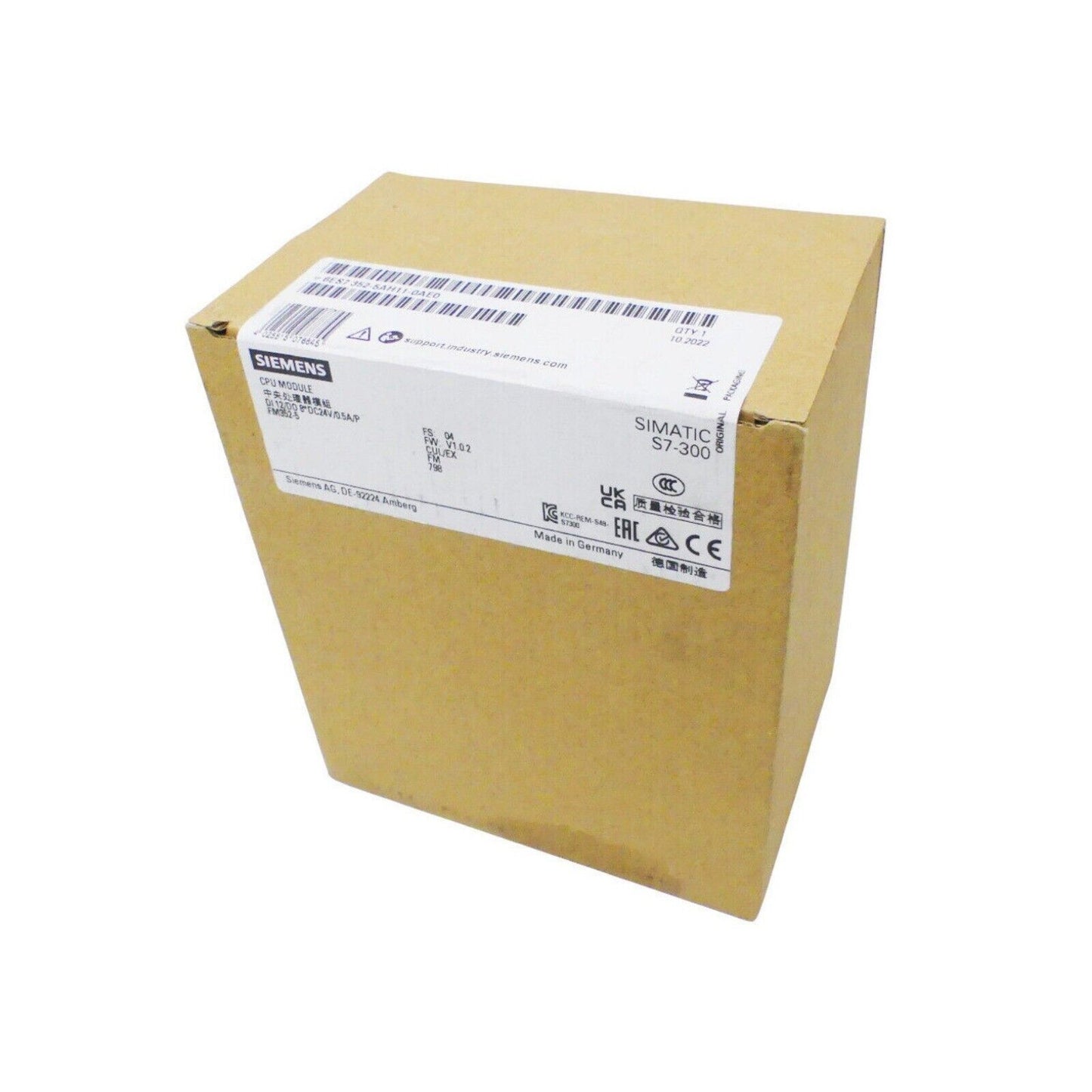 Siemens SIMATIC S7-300 CPU module in packaging, FM352-5, industrial automation part
