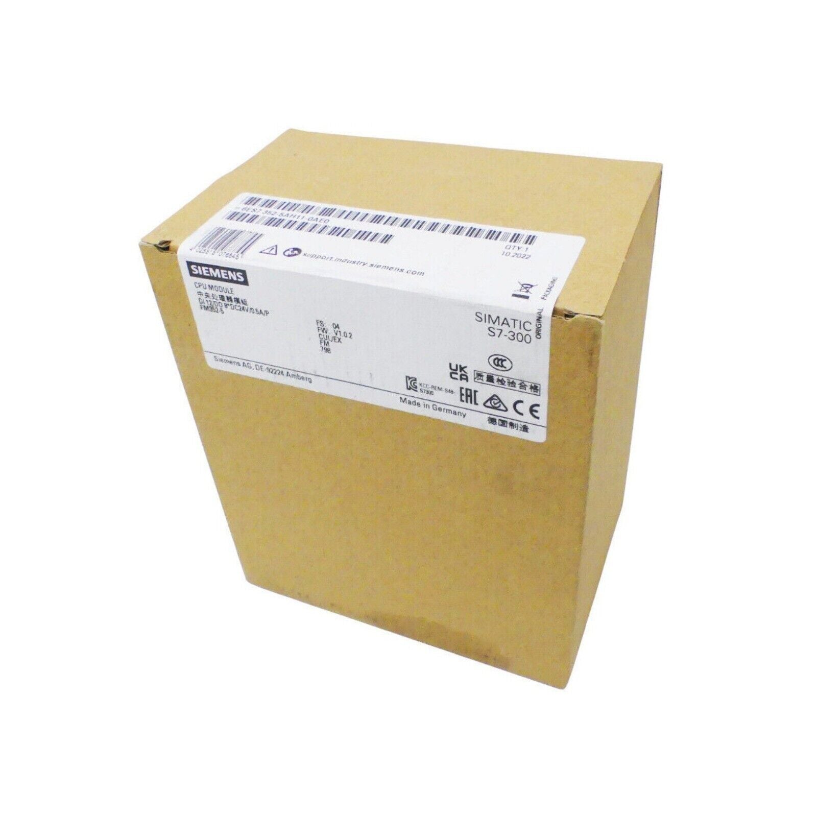 Siemens SIMATIC S7-300 CPU module in packaging, FM352-5, industrial automation part