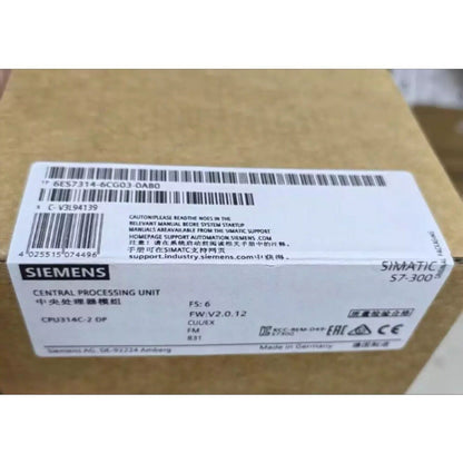PLC | Siemens | 6ES7 314-6CG03-0AB0 6ES7314-6CG03-0AB0 SIMATIC S7-300 CPU 314C-2 DP