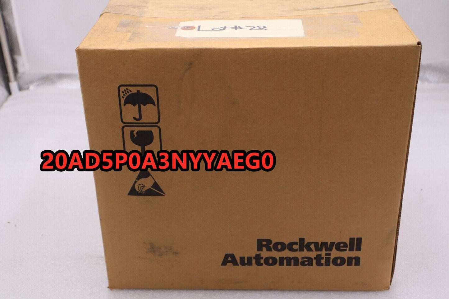 Allen-Bradley PowerFlex 70 AC Drive 20AD5P0A3NYYAEG0 box, Rockwell Automation, PLC component packaging.