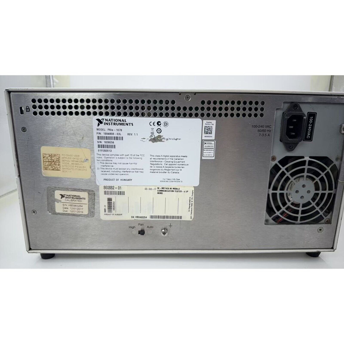 PXI Chassis | National Instruments | PXIe-1078 PXIe 1078 Chassis PXI Express Mainframe