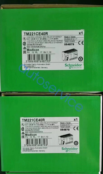 Schneider Electric TM221CE40R Programmable Controller Box, Modicon M221, Ethernet relay outputs, industrial automation