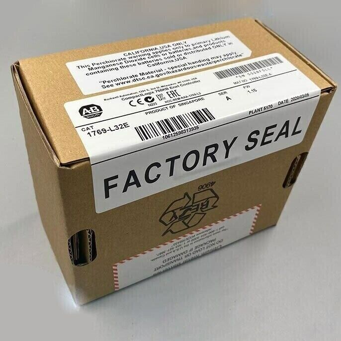 Allen-Bradley 1769-L32E CompactLogix Controller in factory-sealed box, Ethernet, RS-232, industrial automation