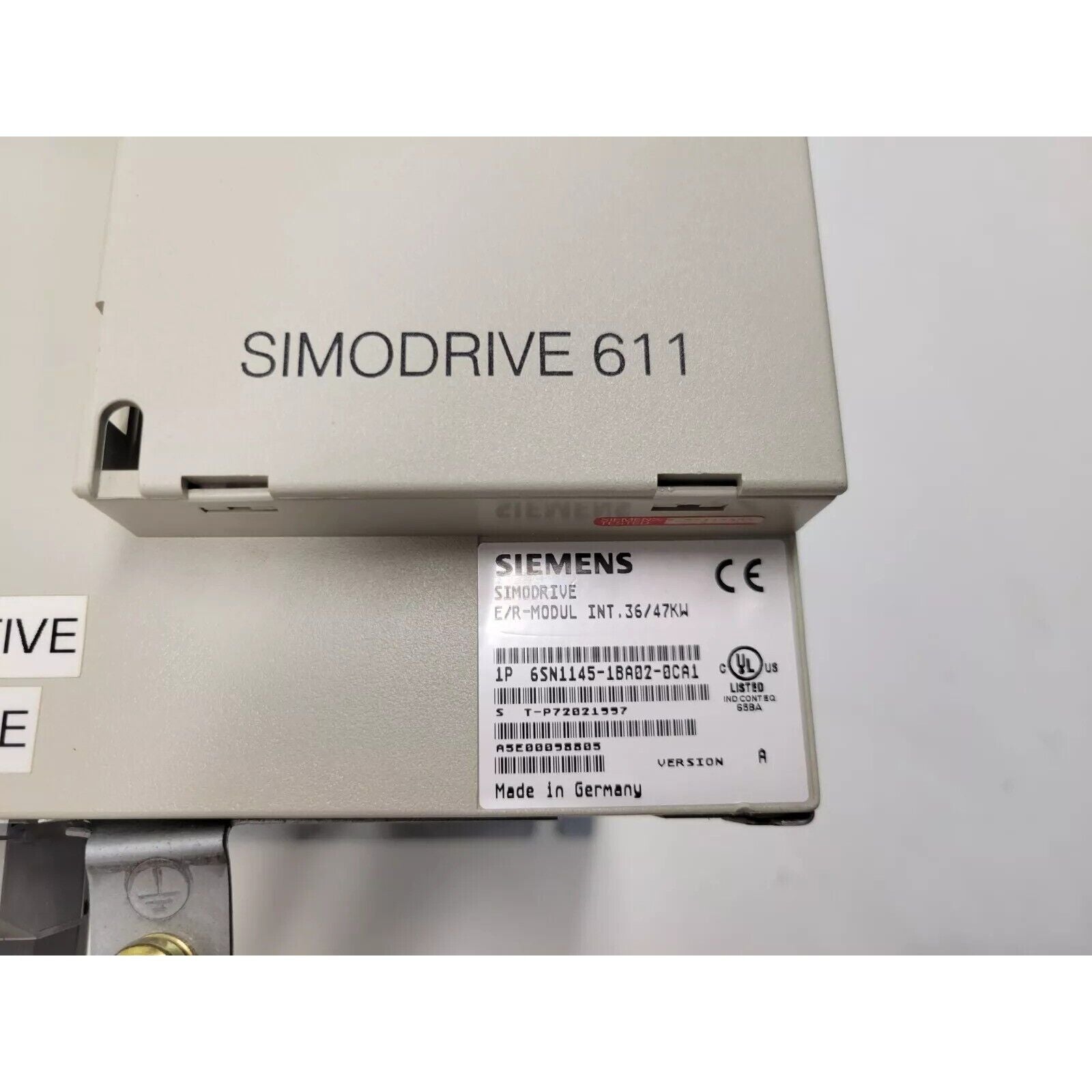 Siemens SIMODRIVE 611 Module 6SN1145-1BA02-0CA1, industrial automation part, grey casing.
