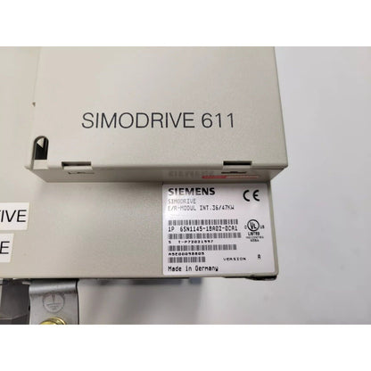Siemens SIMODRIVE 611 Module 6SN1145-1BA02-0CA1, industrial automation part, grey casing.