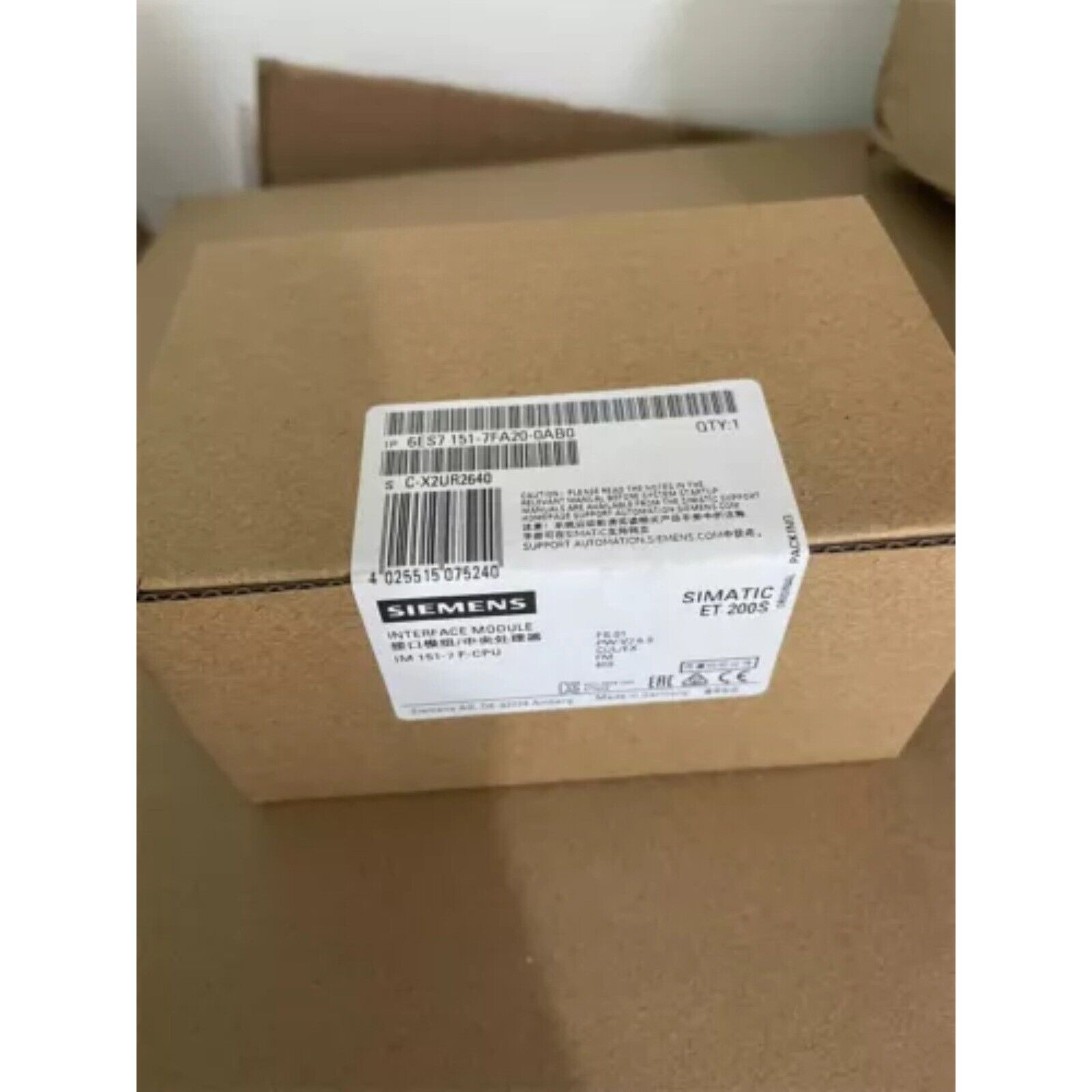 Siemens SIMATIC ET 200S Interface Module, 6ES7 151-7FA20-0AB0, industrial automation part