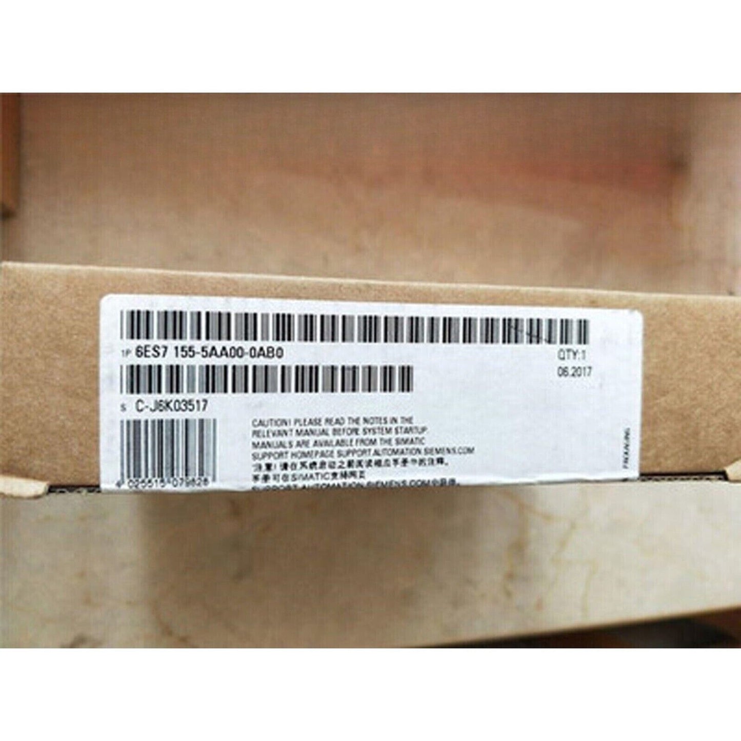 Siemens 6ES7 155-5AA00-0AB0 PROFINET I/O device Interface box with label, industrial automation part