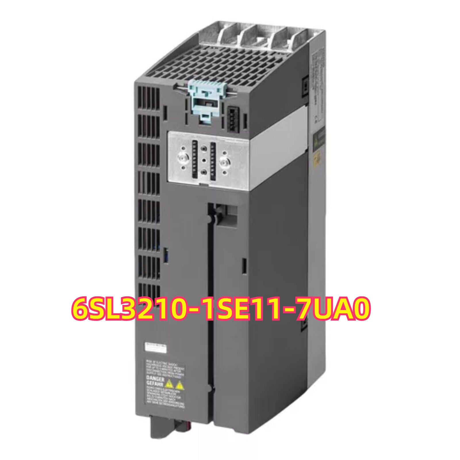 Siemens SINAMICS PM340 VFD, model 6SL3210-1SE11-7UA0, grey industrial converter