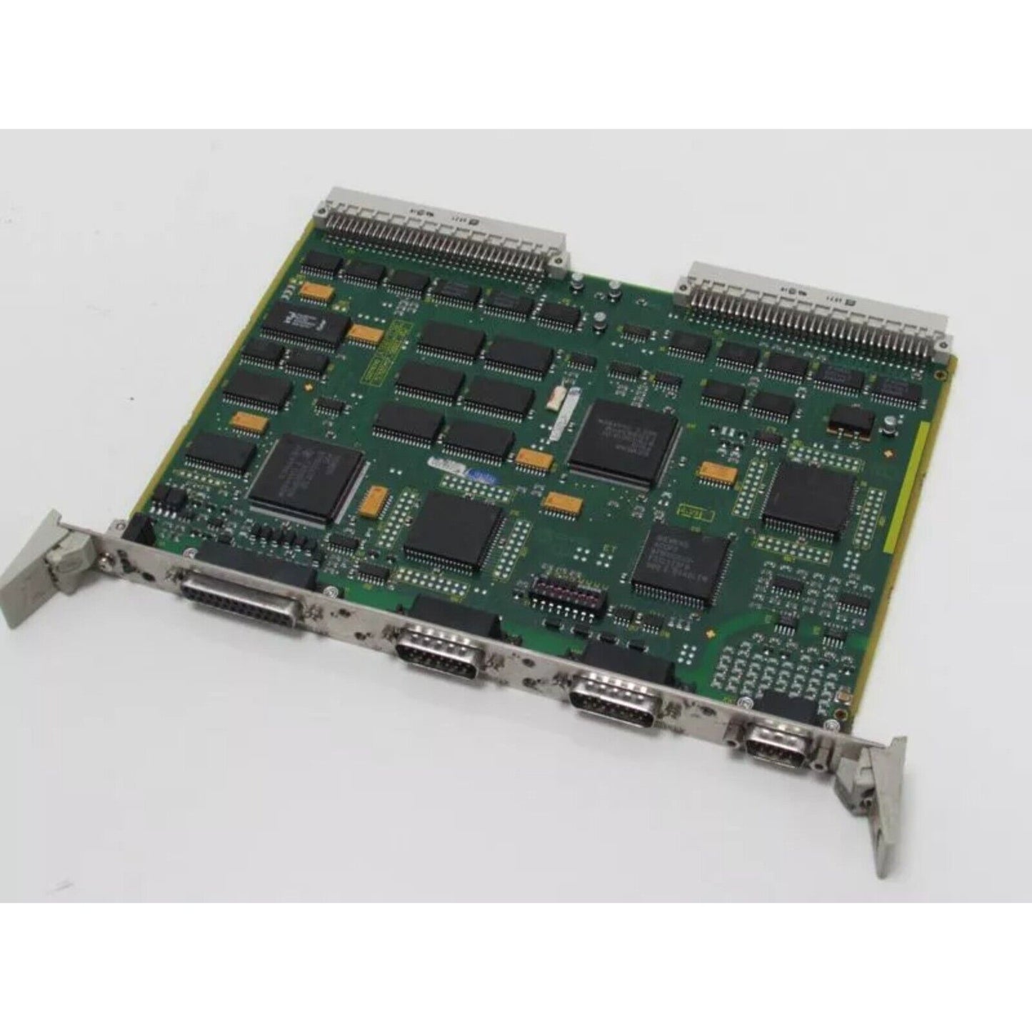 Siemens SINUMERIK 840C/840CE PLC CPU Module, green circuit board with connectors, PLC spare parts.