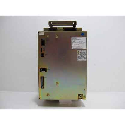 Yaskawa SGDR-SDB710A01B Servopack servo drive, metallic, ports, warning label: electric shock. Industrial automation part.