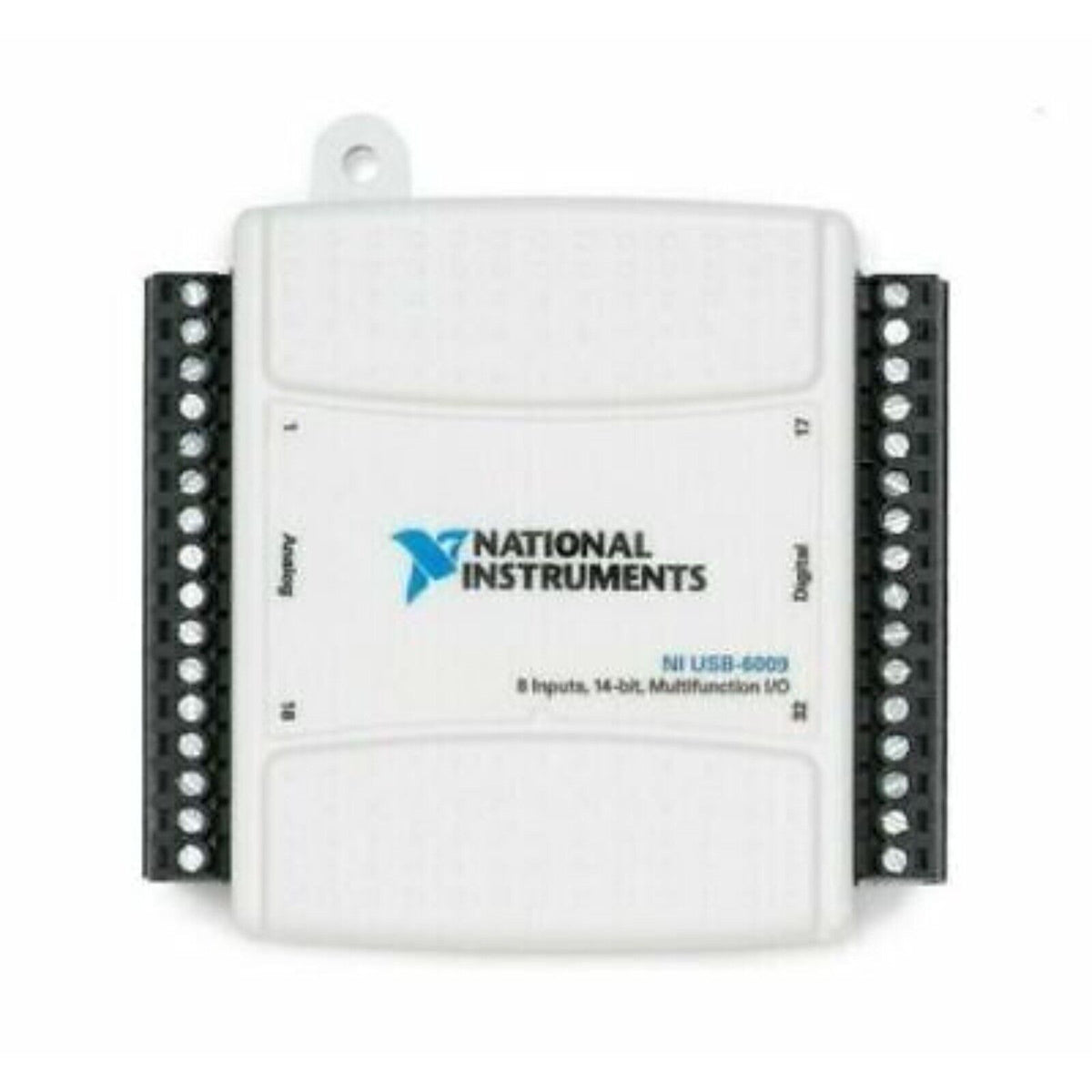 National Instruments USB-6009 Multifunction I/O Device. 8 Inputs, 14-bit, for Data Acquisition.