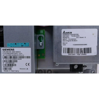 PLC | Siemens | 6FC5103-0AB03-0AA4 6FC5 103-0AB03-0AA4 840C/840CE Operator Panel