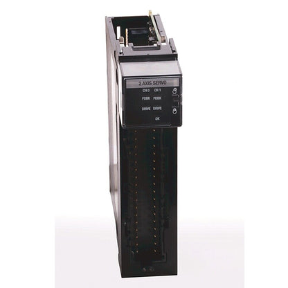 Allen-Bradley ControlLogix 1756-M02AE 2-Axis Servo Module, front view with text display