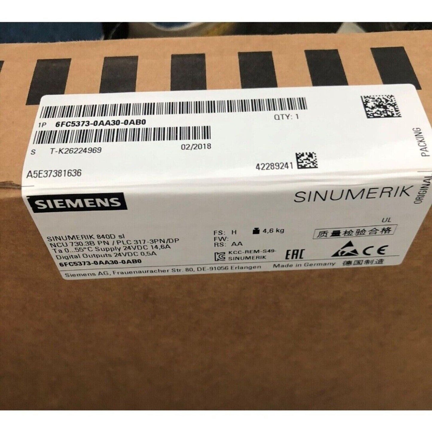 Siemens SINUMERIK 840D sl NCU 730.3B PLC module - Industrial Automation Part