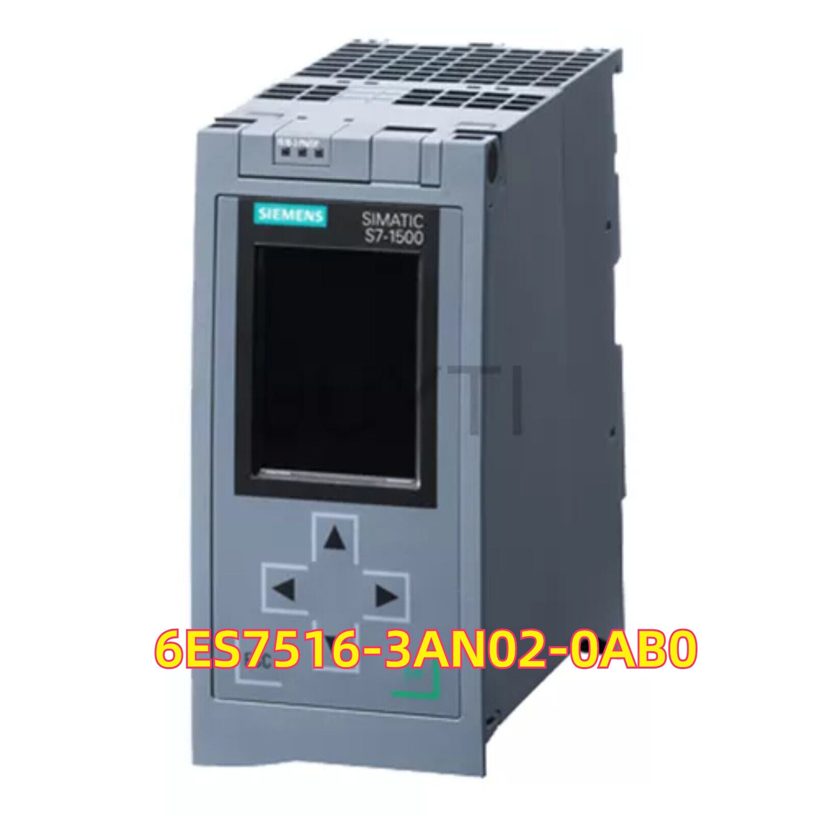 Siemens SIMATIC S7-1500 PLC, model 6ES7516-3AN02-0AB0, grey industrial automation equipment