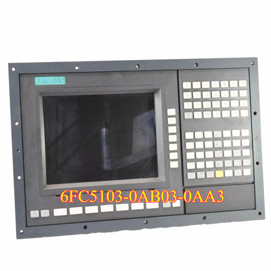 Siemens 6FC5103-0AB03-0AA3 19" flat operator panel with keypad for industrial automation.