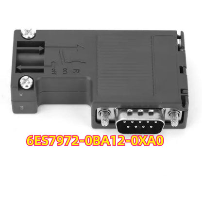 Siemens 6ES7972-0BA12-0XA0 PROFIBUS DP Connector, 90-degree outlet, with PG interface for S7 PLCs, fast connect, 12Mbps.