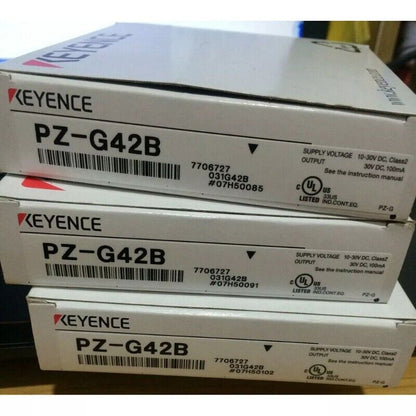 Keyence PZ-G42B Phototelectric Sensor product boxes, new industrial automation parts.