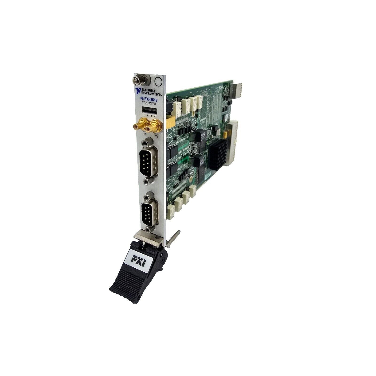 National Instruments PXI-8513 CAN XS/FD Interface Module, industrial automation component with multiple ports.